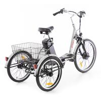 Tricicletă electrică Tornado ZTECH, argintie