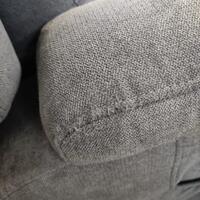 Fotoliu de relaxare rabatabil, țesătură antracit - FĂRĂ AMBALAJUL ORIGINAL, DETERIORAT LA SPATE, PE PARTEA DREAPTĂ A COTIEREI