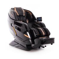 Fotoliu electric de masaj LUX 4D MASSAGER, negru/auriu - PIESĂ EXPUSĂ, ZGÂRIETURI UȘOARE