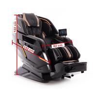 Fotoliu electric de masaj LUX 4D MASSAGER, negru/auriu - PIESĂ EXPUSĂ, ZGÂRIETURI UȘOARE
