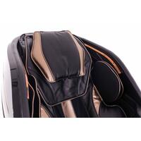 Fotoliu electric de masaj LUX 4D MASSAGER, negru/auriu - PIESĂ EXPUSĂ, ZGÂRIETURI UȘOARE