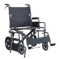 Scaun cu rotile pentru transfer UNIZDRAV, 50 cm FĂRĂ AMBALAJUL ORIGINAL, ZGÂRIETURI PE STRUCTURĂ