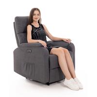 Fotoliu de relaxare COMFORT, material antracit FĂRĂ FUNCȚII, FĂRĂ ÎNCĂLZIRE ȘI MASAJ