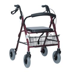 Rolator mobil ușor UNIZDRAV, vișiniu