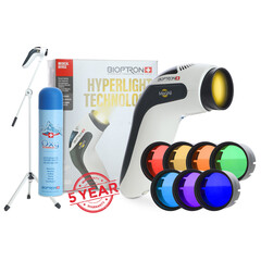 Biolampa Bioptron MedAll + terapie prin culoare + suport + spray Oxy