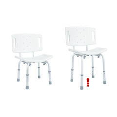 Scaun de duș reglabil pe înălțime