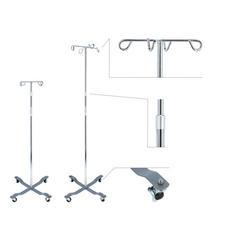 Suport pentru perfuzie pe roți - reglabil pe înălțime