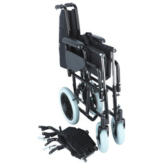 Scaun rulant pentru transport persoane SteelMan TRAVEL