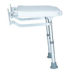 Scaun rabatabil montat pe perete cu picioare