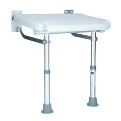 Scaun rabatabil montat pe perete cu picioare