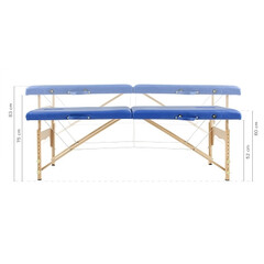 Pat de masaj din lemn, albastru