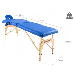 Pat de masaj din lemn, albastru