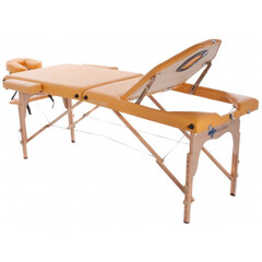 Pat pentru masaj din lemn - reglabil, albastru