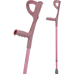 Cârjă cu sprijin pe antebraț- roz deschis