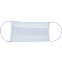 Mască de față din pânză cu bandă de cauciuc, albă 1 buc