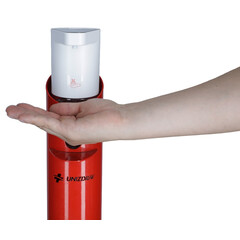 Dozator automat pentru dezinfecție cu suport UNIZDRAV, roșu