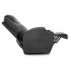 Fotoliu de masaj, cu funcție de ridicare, de culoare antracit