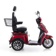 Scuter electric cu trei roți CHAMPION pentru seniori - motor puternic de 1000 W, roșu