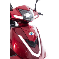 Scuter electric cu trei roți CHAMPION pentru seniori - motor puternic de 1000 W, roșu