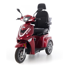 Scuter electric cu trei roți CHAMPION pentru seniori - motor puternic de 1000 W, roșu