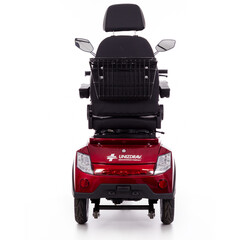 Scuter electric cu trei roți CHAMPION pentru seniori și persoane invalide - motor puternic de 1000 W, roșu