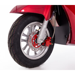 Scuter electric cu trei roți CHAMPION pentru seniori și persoane invalide - motor puternic de 1000 W, roșu