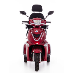 Scuter electric cu trei roți CHAMPION pentru seniori și persoane invalide - motor puternic de 1000 W, roșu