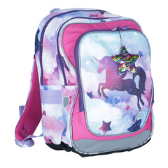 Ghiozdan ergonomic de școală cu unicorn