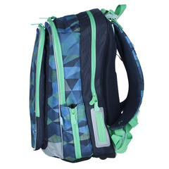 Ghiozdan ergonomic de școală  albastru - verde