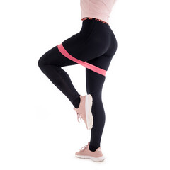 Bandă elastică fitness roz, set de 5 buc