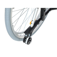 Scaun cu rotile ușor cu frâne pentru  însoțitor