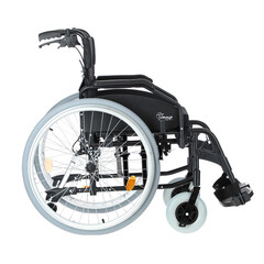 Scaun cu rotile ușor cu frâne pentru  însoțitor