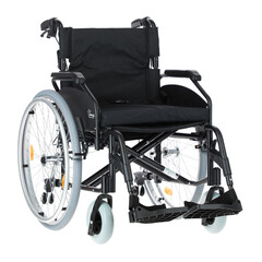 Scaun cu rotile ușor cu frâne pentru  însoțitor