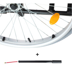 Scaun cu rotile ușor cu frâne pentru  însoțitor