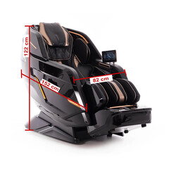 Fotoliu electric de masaj LUX 4D MASSAGER, negru/auriu