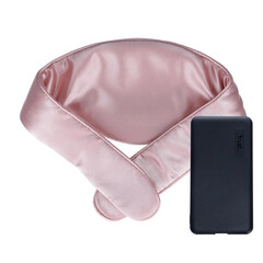 Guler de încălzire USB pentru gât cu power bank, roz - tehnologie grafen