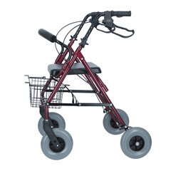 Rolator mobil ușor UNIZDRAV, argintiu