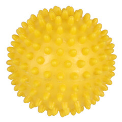 Mingi pentru masaj tip arici, galben 8 cm