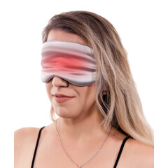 Mască de ochi cu încălzire, argintie - tehnologie grafen