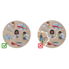 Joc și puzzle 2 în 1 Humanico Professions - Beleduc