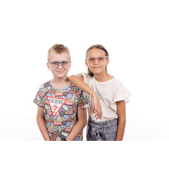 Ochelari anti-lumină albastră pentru copii roz UNIZDRAV + carcasă, geantă și set de testare