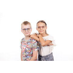 Ochelari anti-lumină albastră pentru copii albastri UNIZDRAV + carcasă, geantă și set de testare