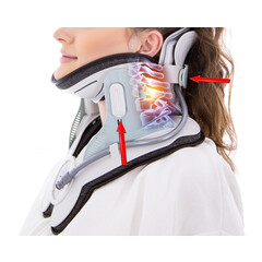 Orteză de tracțiune pentru gât și coloana cervicală + pompă