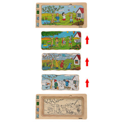 Puzzle educativ 4 anotimpuri de la Beleduc