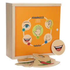 Joc didactic și puzzle 2 în 1 Humanico Senses de la Beleduc