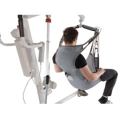 Dispozitiv electric de ridicare pacienți - FĂRĂ SLING, ROȚI UȘOR MURDARE, ZGÂRIETURI PE CONSTRUCȚIE