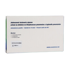 Test rapid 2 în 1 pentru Streptococcus pneumoniae și Legionella pneumoniae, 1 buc