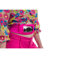 Centură Dia pentru pompa de insulina cu decupaj tip fereastră, roz închis