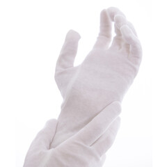 Mănuși albe din bumbac, 1 pereche