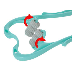 Instrument de masaj pentru coloana cervicală cu 6 role